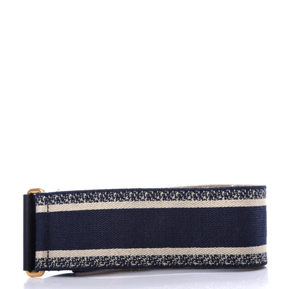 Christian Dior Canvas Embroidered Shoulder Strap Blue 2 of 4