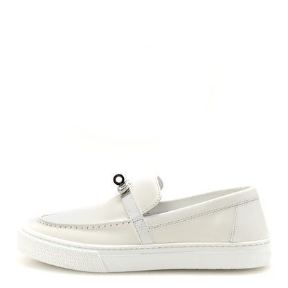 Hermes Calfskin Game Slip On Sneakers 38 White 1 of 9