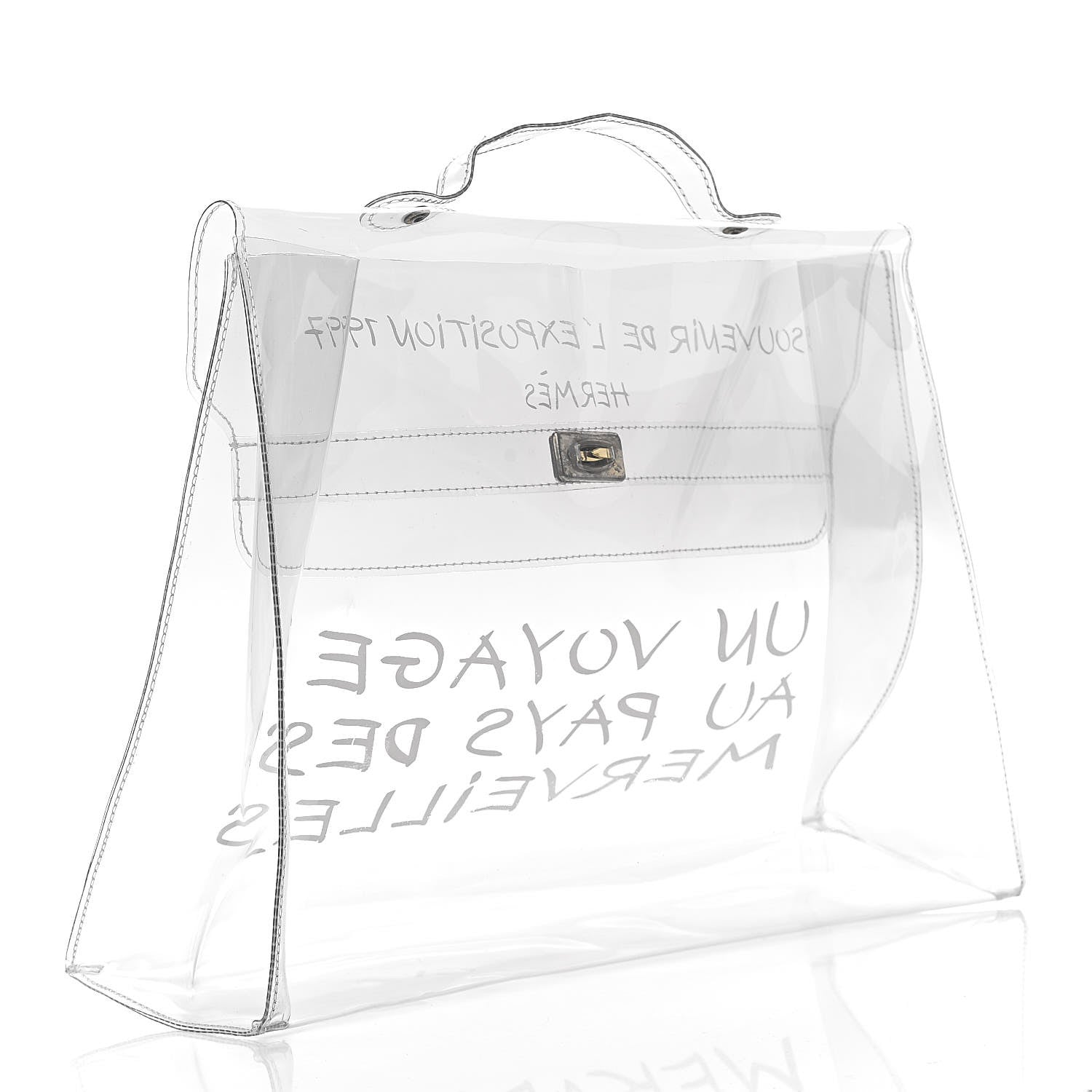 Hermes Vinyl Souvenir De L'Exposition Kelly Transparent 3 of 11