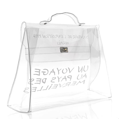 Hermes Vinyl Souvenir De L'Exposition Kelly Transparent 3 of 11