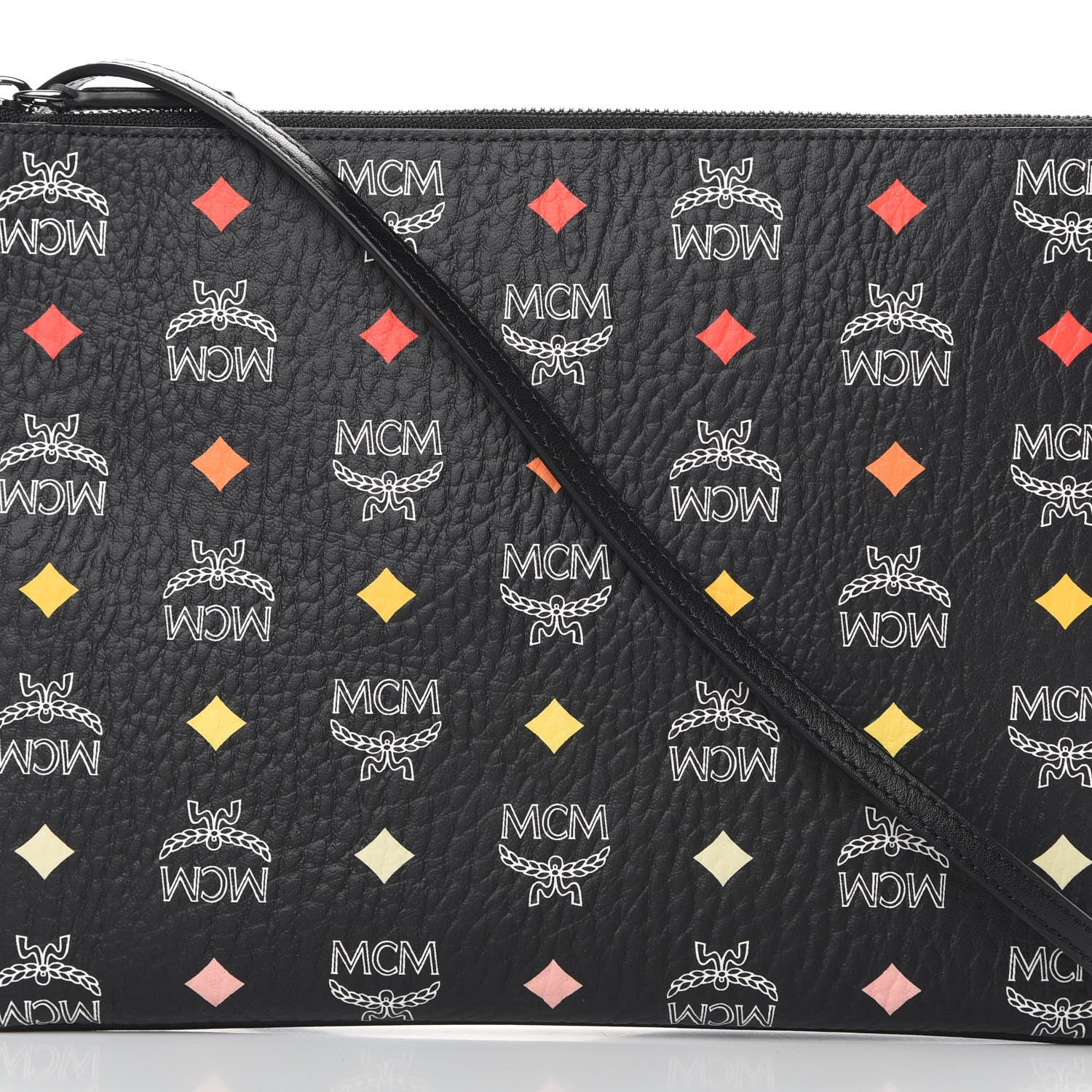 MCM Skyoptic Visetos Crossbody Pouch Spectrum Diamond Black 8 of 10