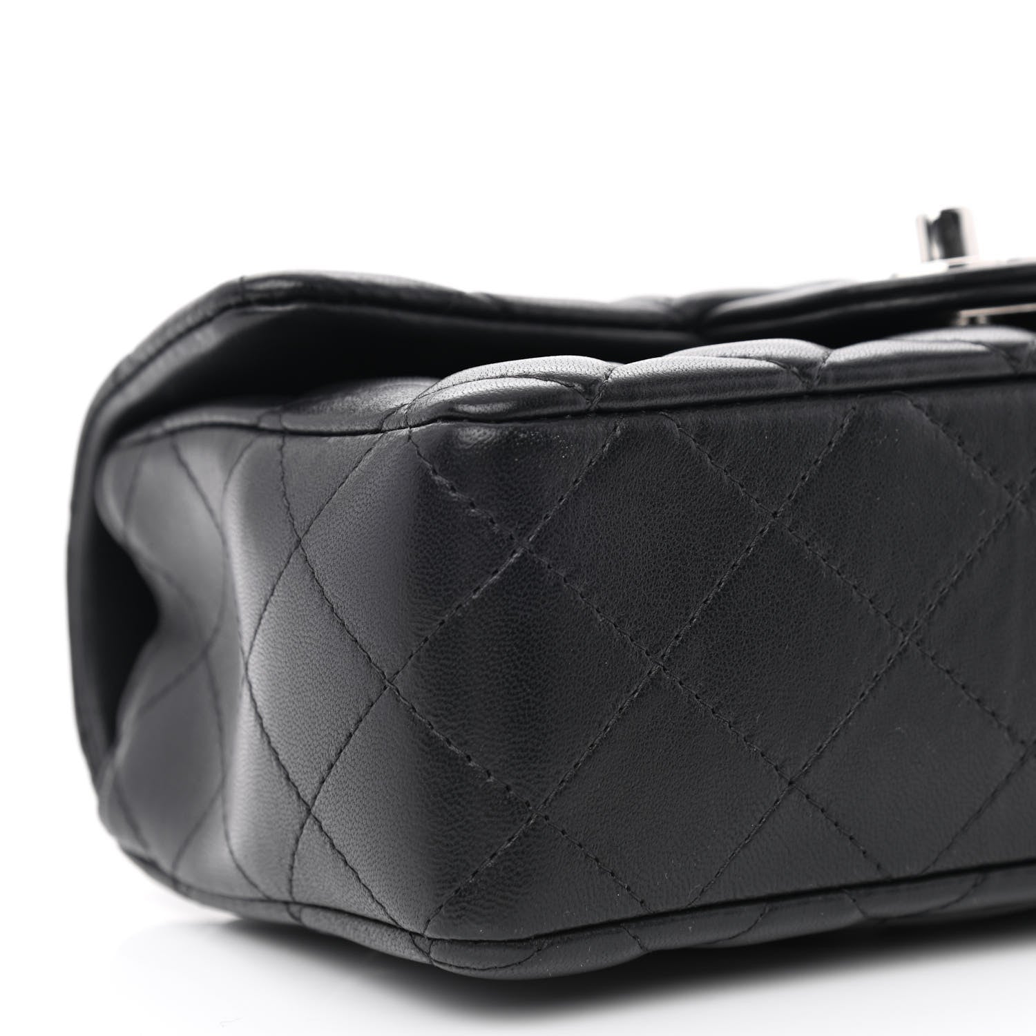 Chanel Lambskin Quilted Mini Rectangular Flap Black 9 of 11