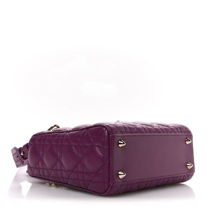 Christian Dior Lambskin Cannage Small My ABCDior Lady Dior Purple 4 of 10