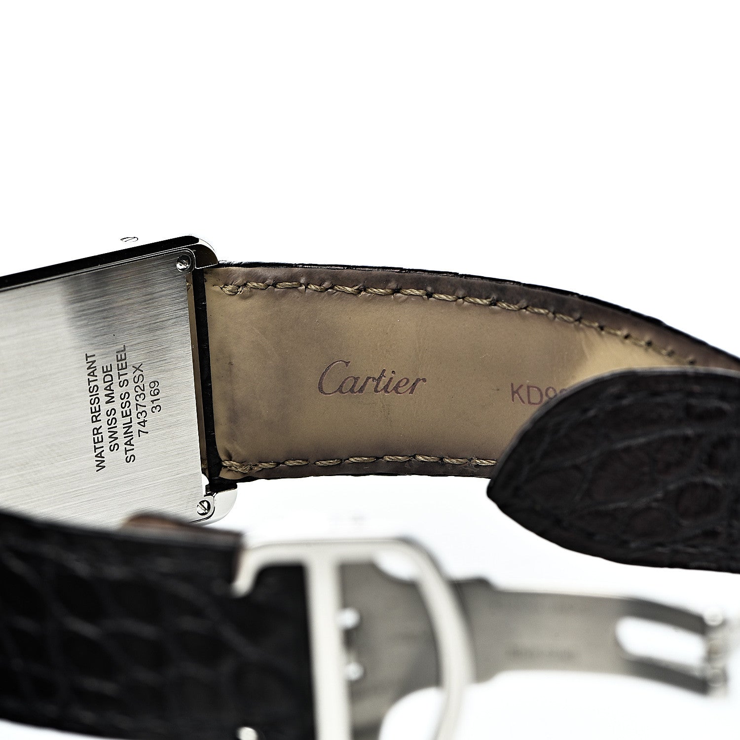 Cartier Stainless Steel Alligator 27mm Tank Solo Quartz Watch 6 of 11