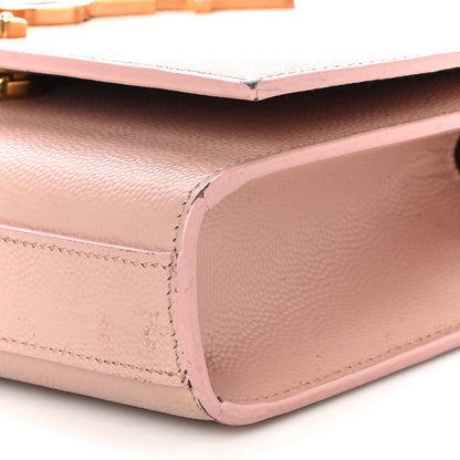 Saint Laurent Grain De Poudre Small Monogram Kate Satchel Pale Blush 9 of 16