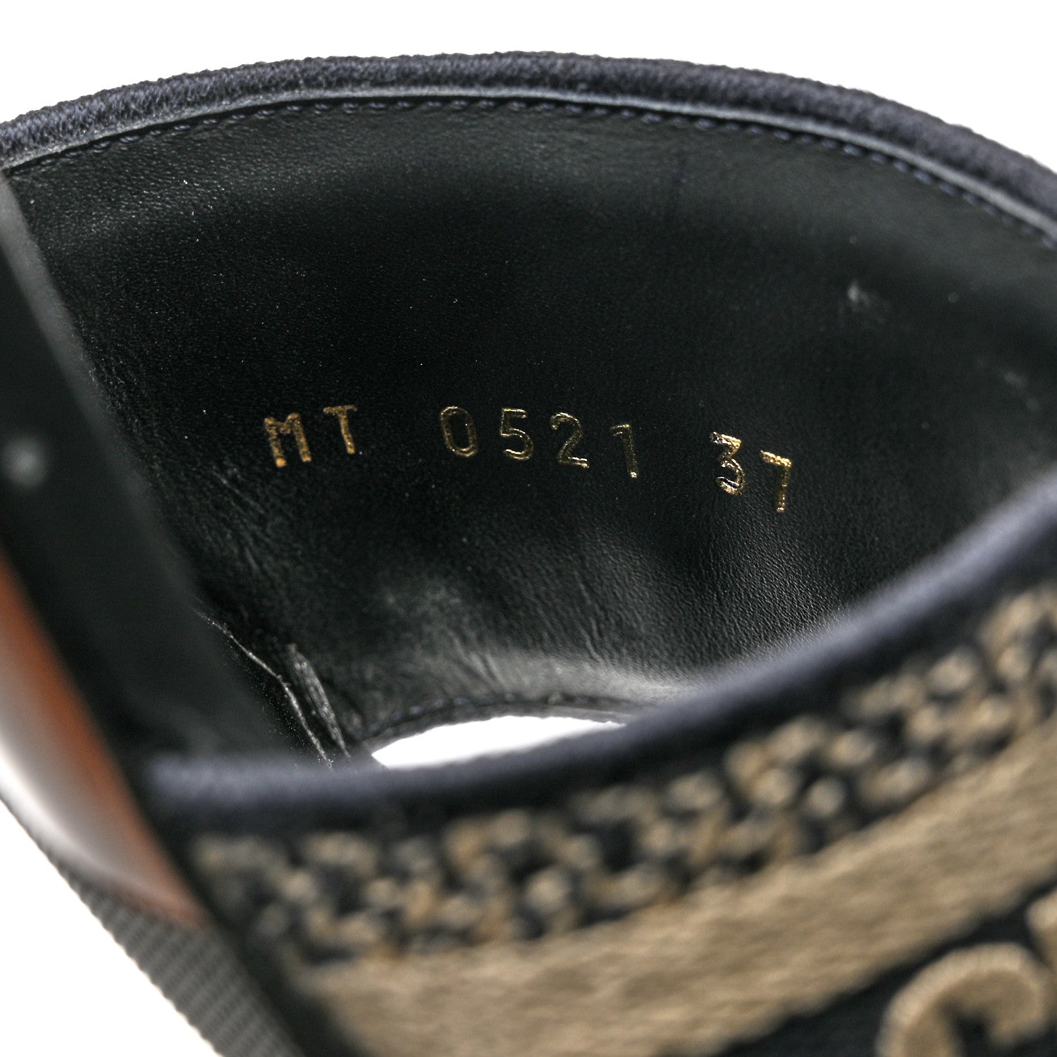 Christian Dior Cotton Embroidered Dway 40mm Slide Sandals 37 Deep Blue 6 of 11