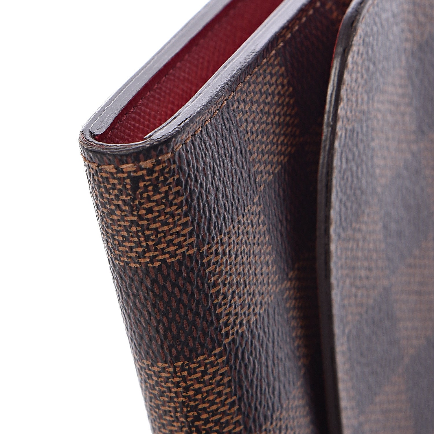 Louis Vuitton Damier Ebene Emilie Wallet Red 11 of 13