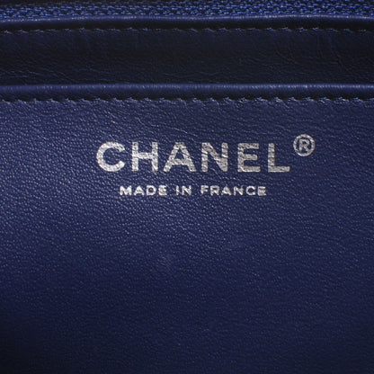 Chanel Lambskin Perforated Jumbo Flap Blue 8 of 9