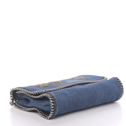 Stella McCartney Eco Denim Embroidered Falabella Crossbody Cerulean 4 of 10