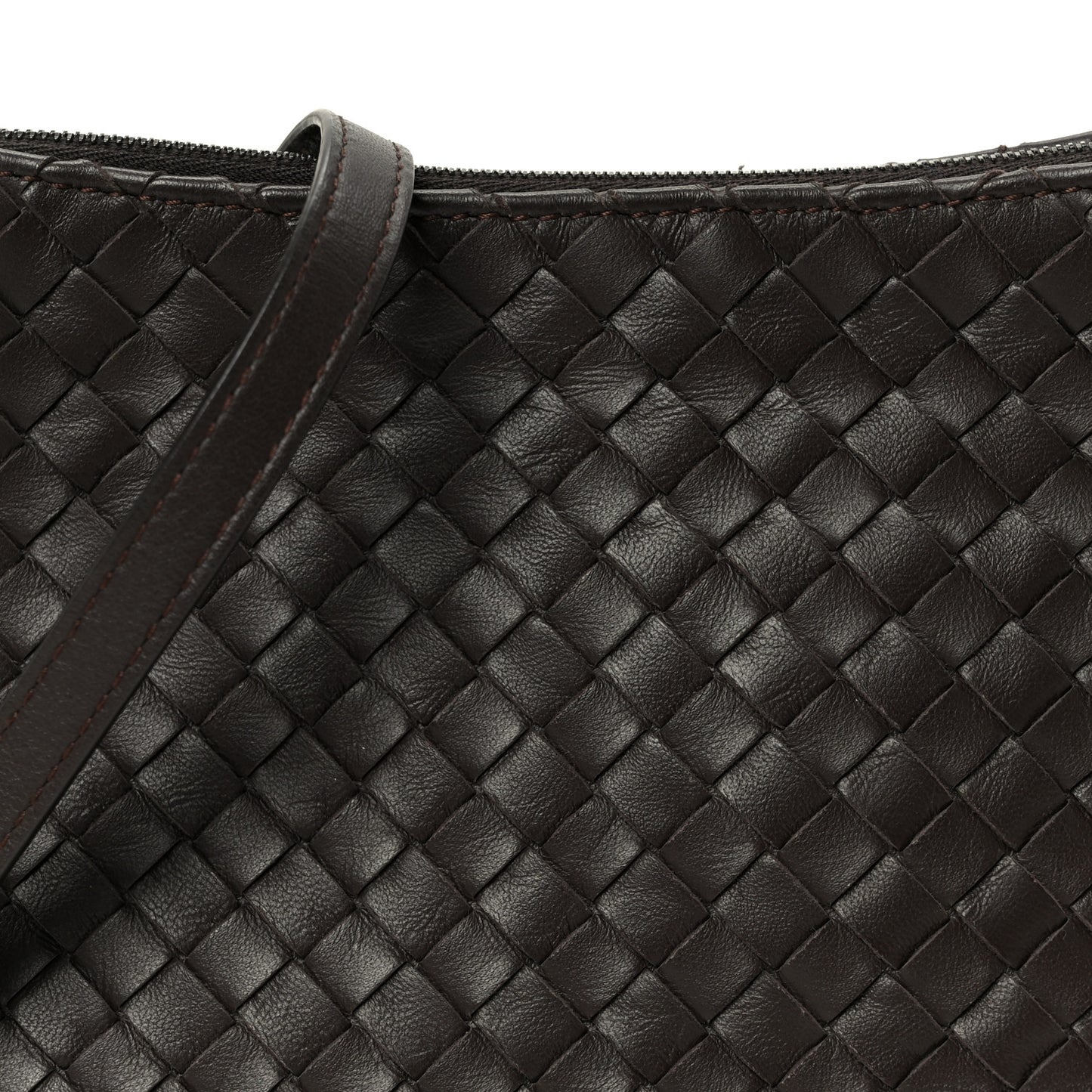 Nappa Intrecciato Crossbody Ebano