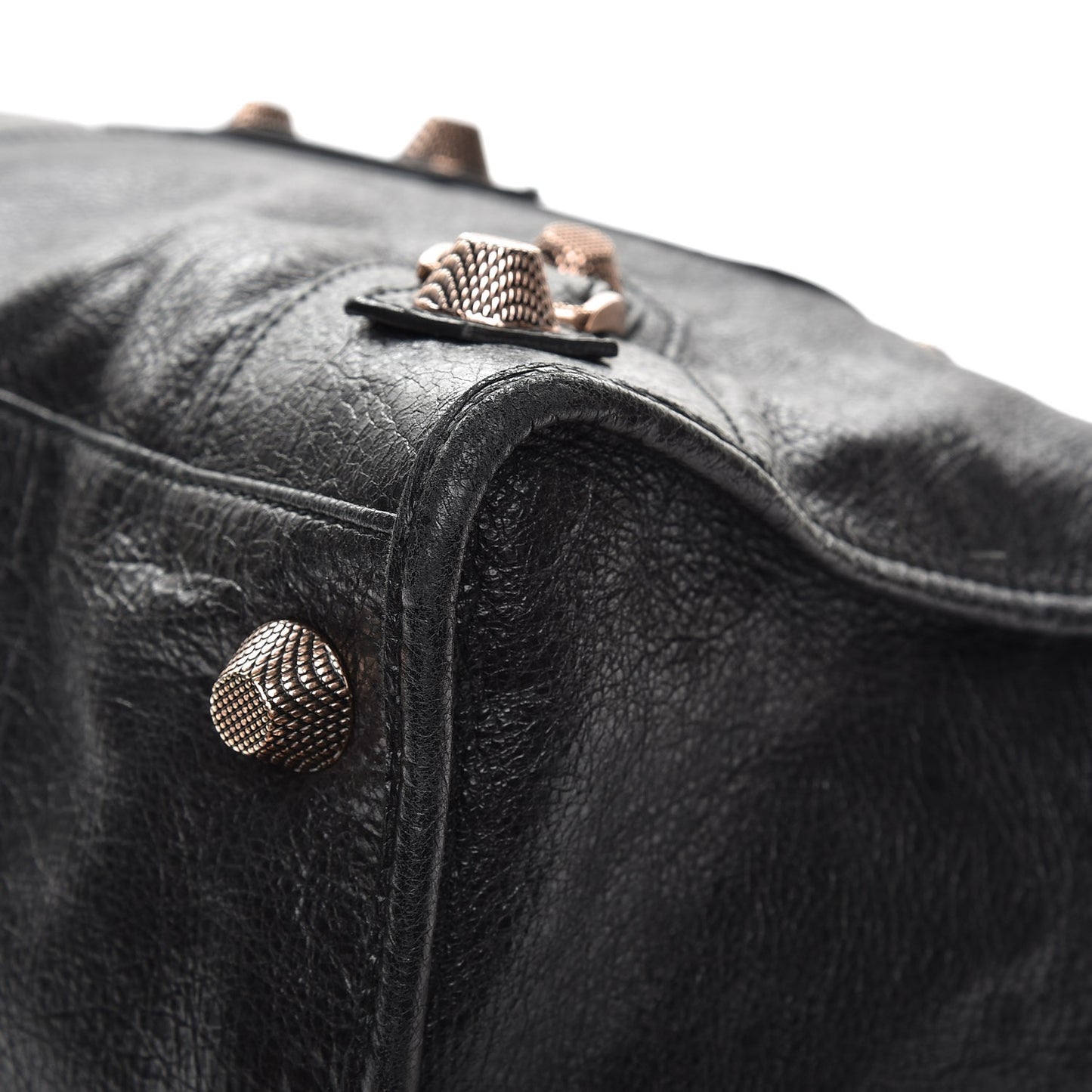 Agneau Giant 21 Rose Gold Hardware Work Black