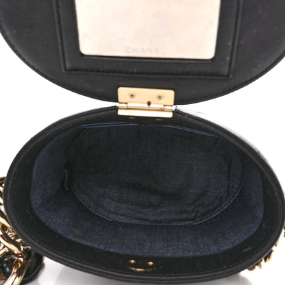 Chanel Lambskin Resin Elegant Chain Vanity Case Black 5 of 12