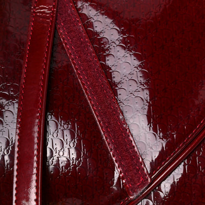 Christian Dior Patent Diorissimo Double Saddle Bag Dark Red 10 of 10