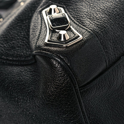 Balenciaga Chevre Silver Metallic Edge Hardware Velo Black 9 of 13