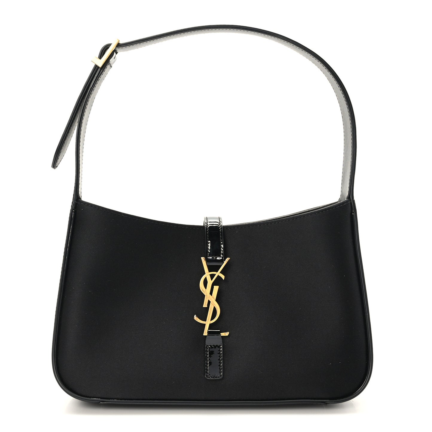 Silk Satin Calfskin Le 5 A 7 Hobo Black