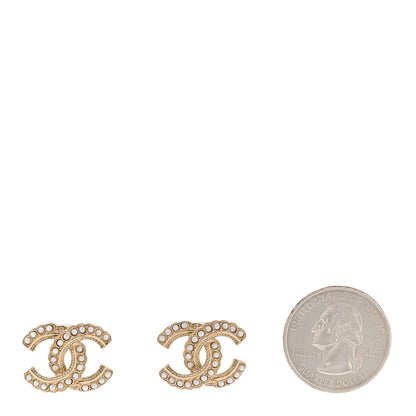 Chanel Pearl Queen of France CC Earrings Gold 2 of 6