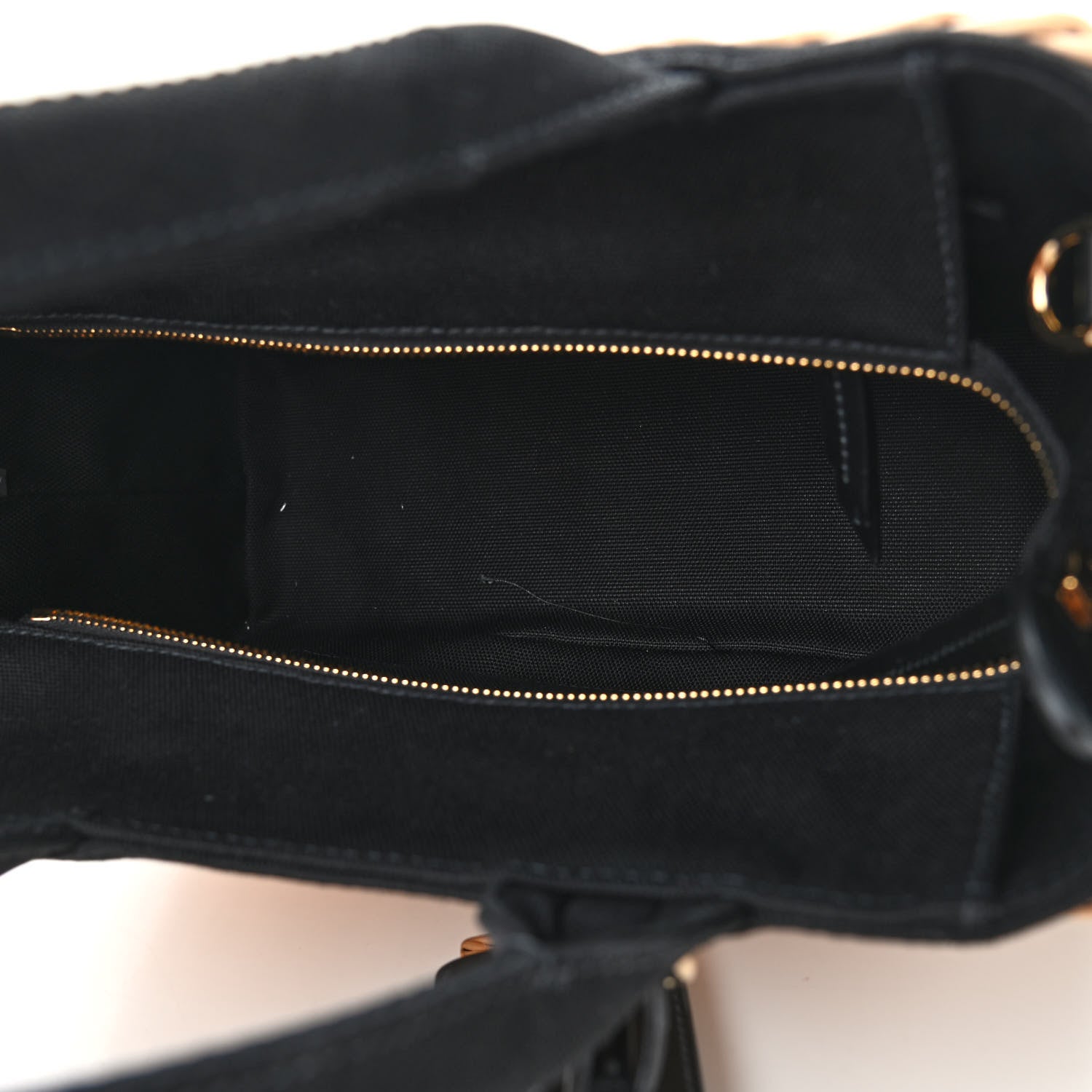 Prada Wicker Canvas Shoulder Bag Naturale Black 5 of 12