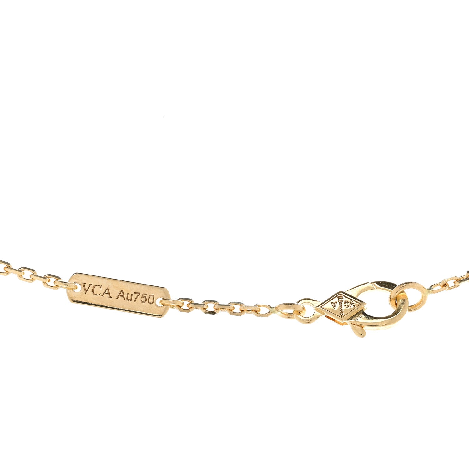 Van Cleef & Arpels 18K Yellow Gold Black Onyx Vintage Alhambra Pendant Necklace 5 of 6