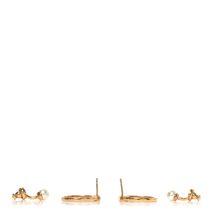 Christian Dior Pearl 30 Montaigne Earrings Gold 3 of 4