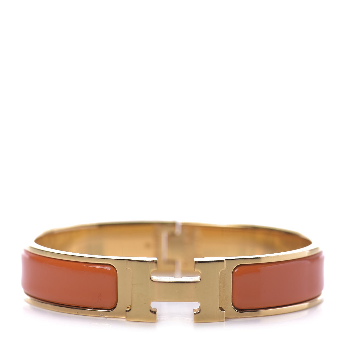 Enamel Narrow Clic Clac H Bracelet PM Orange