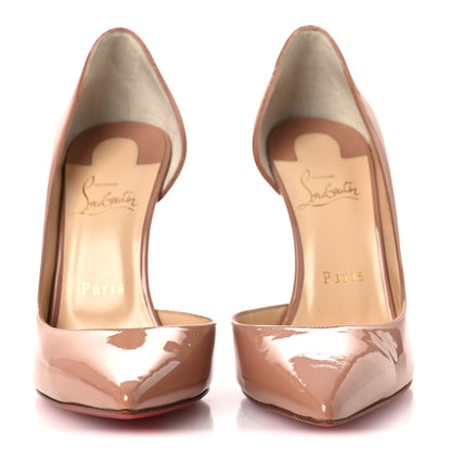 Christian Louboutin Patent Iriza 100 Pumps 38.5 Nude 3 of 12