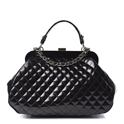 Chanel Glazed Calfskin Quilted Small Mademoiselle Frame Bag Black 1 of 10