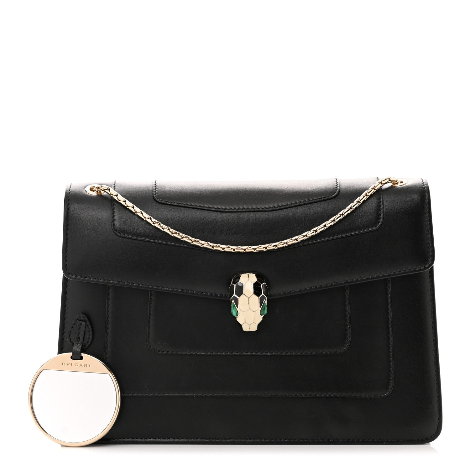 Bulgari Calfskin Serpenti Forever Crossbody Bag Black 1 of 10