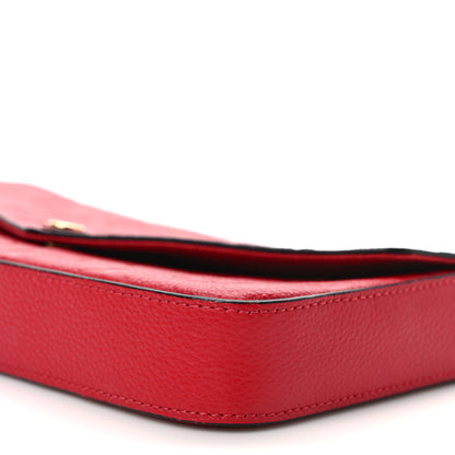 Louis Vuitton Empreinte Pochette Felicie Chain Wallet Scarlet 9 of 9