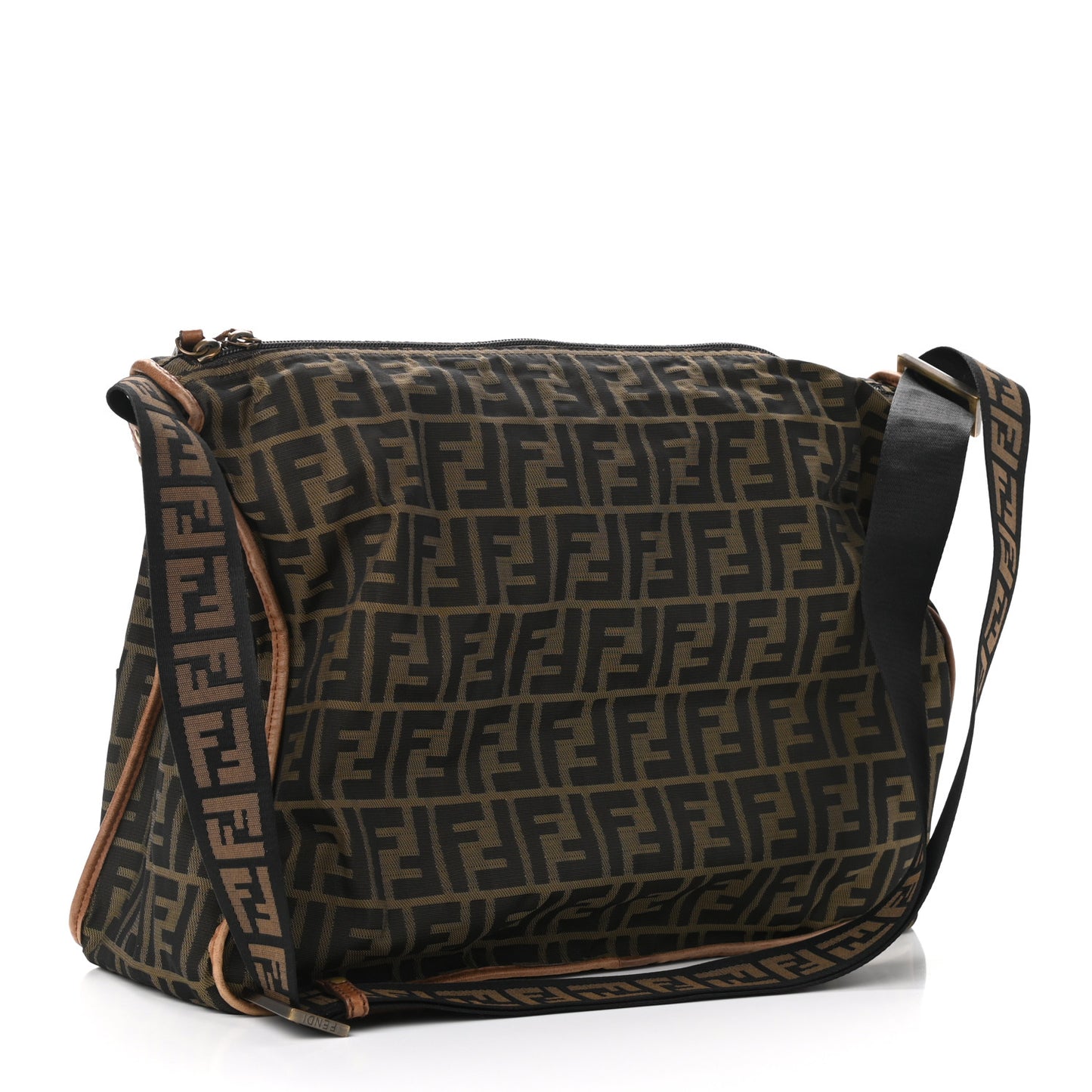 Zucca Vitello Patchwork Shoulder Flap Bag Tobacco Sabbia