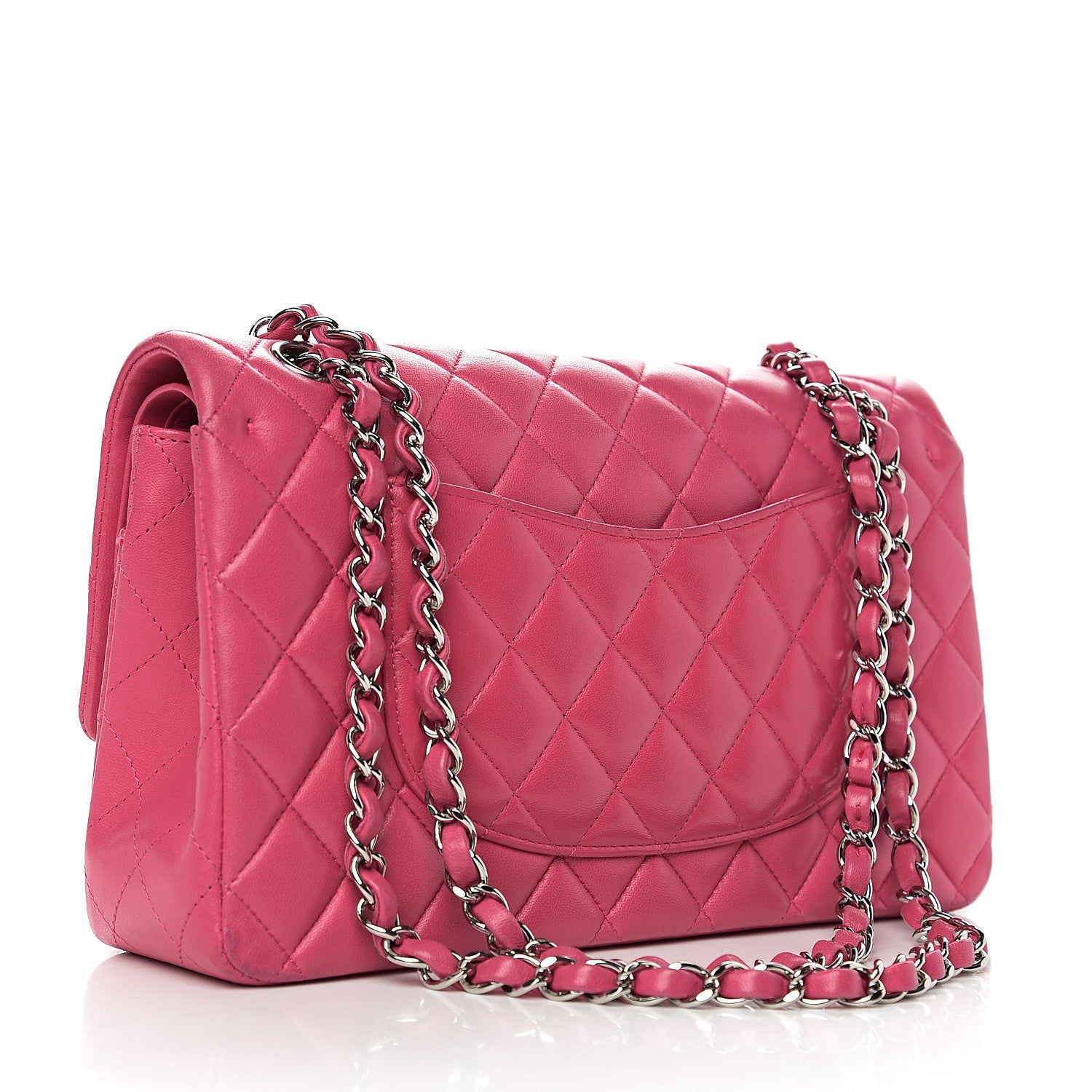 Chanel Lambskin Quilted Medium Double Flap Pink 2 of 10