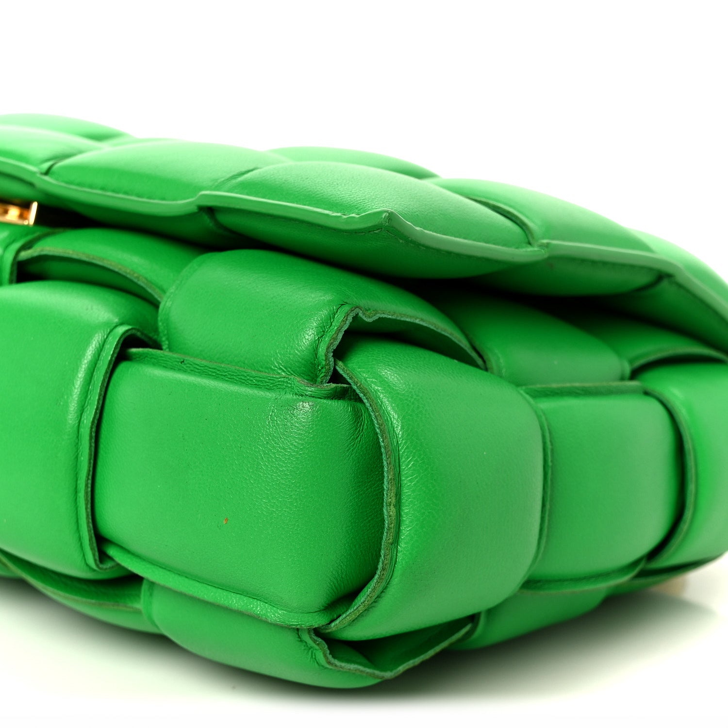 Bottega Veneta Lambskin Maxi Intreccio Padded Chain Cassette Crossbody Bag Racing Green 12 of 12