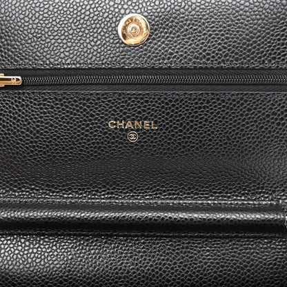 Chanel Caviar Quilted Wallet on Chain WOC Black 6 of 13