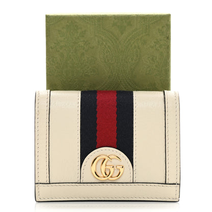 Gucci Textured Calfskin Web Ophidia Card Case Mystic White 8 of 8