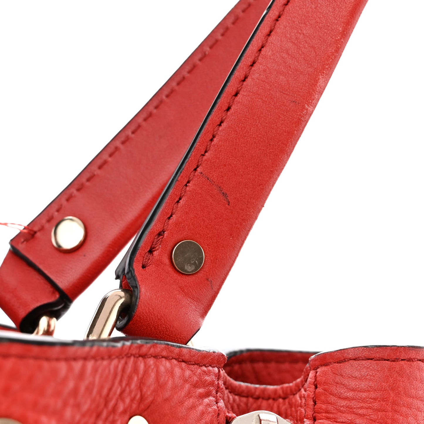 Grainy Calfskin House Check Small Maidstone Red