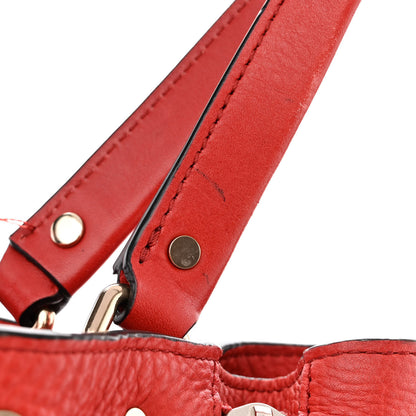 Burberry Grainy Calfskin House Check Small Maidstone Red 17 of 17