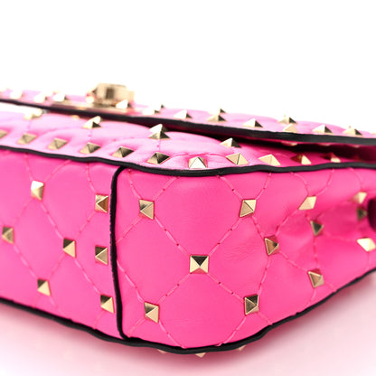 Valentino Garavani Nappa Small Rockstud Spike Shoulder Bag Shadow Pink 9 of 9