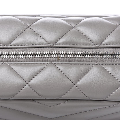 Saint Laurent Calfskin Y Quilted Monogram Small Loulou Bowling Bag Light Gray 10 of 10