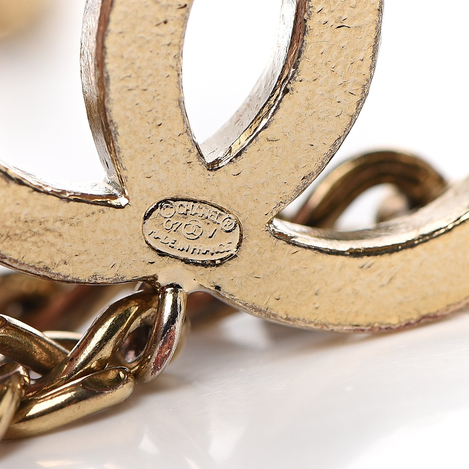 Chanel Enamel CC Chain Logo Belt Gold Black 2 of 3