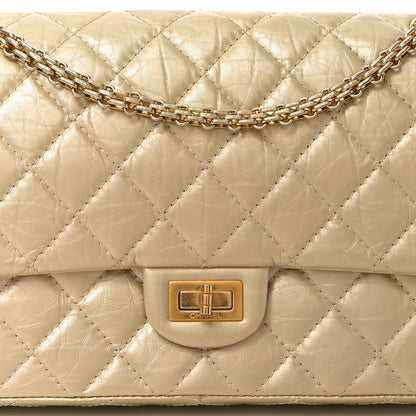 Chanel Metallic Aged Calfskin Quilted 2.55 Reissue 226 Flap Pale Gold 8 of 11