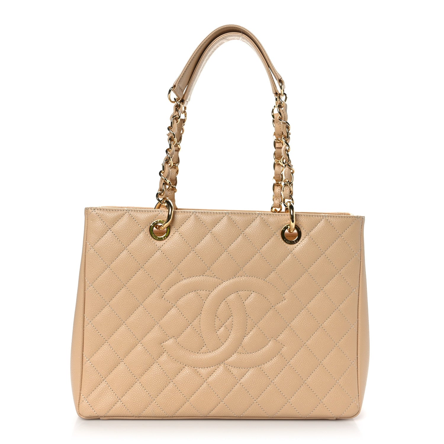 Chanel Caviar Quilted Grand Shopping Tote GST Beige Clair 1 of 11