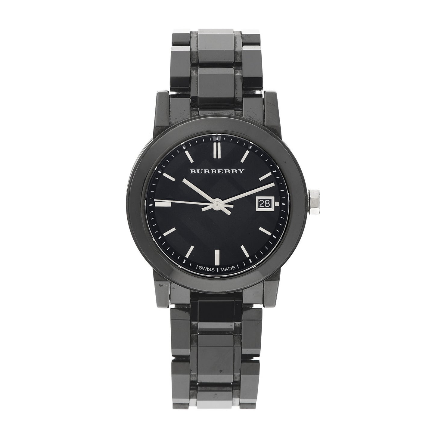 Stainless Steel Ceramic 34mm Quartz Watch Black BU9181
