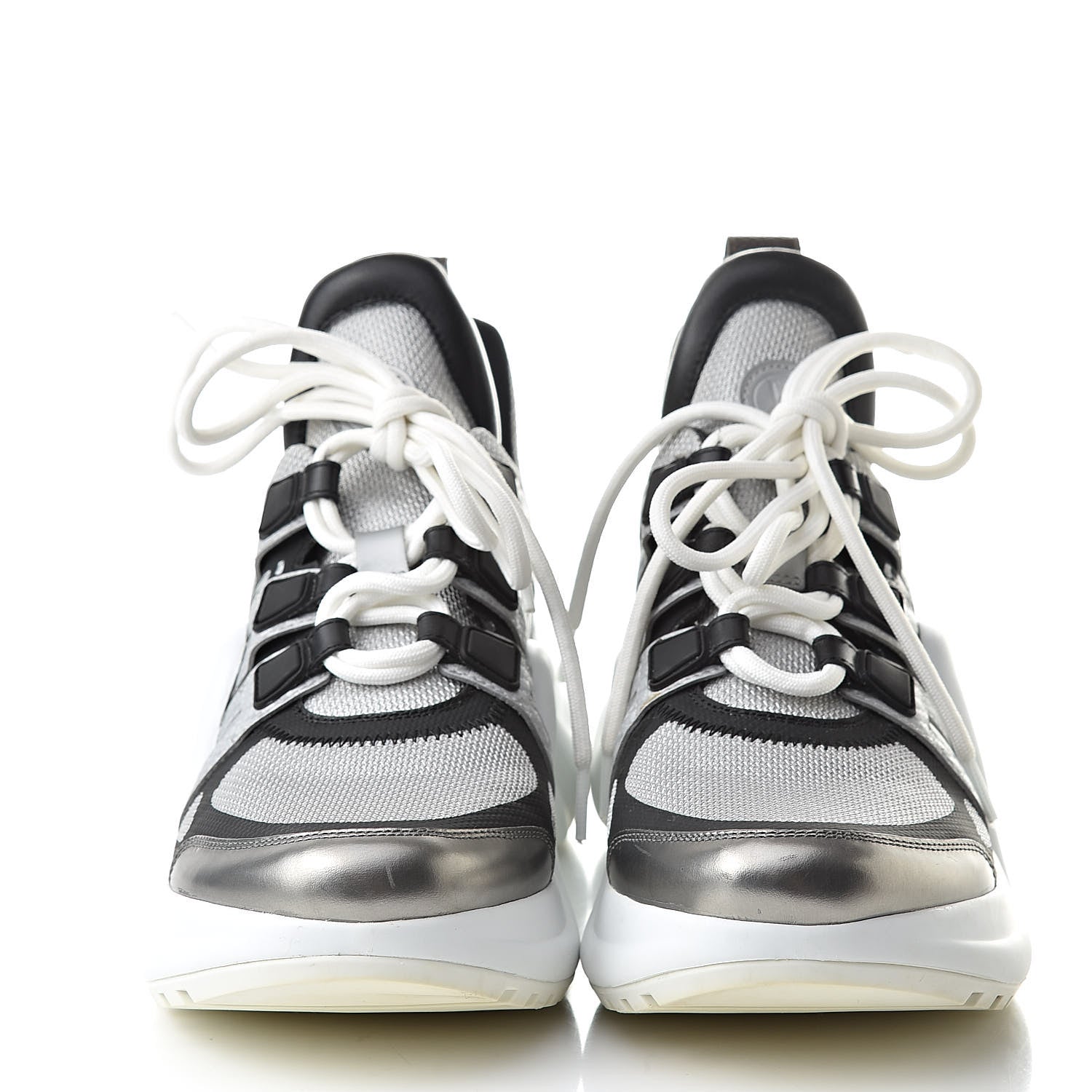 Louis Vuitton Calfskin Technical Nylon LV Archlight Sneaker 37 White 2 of 13
