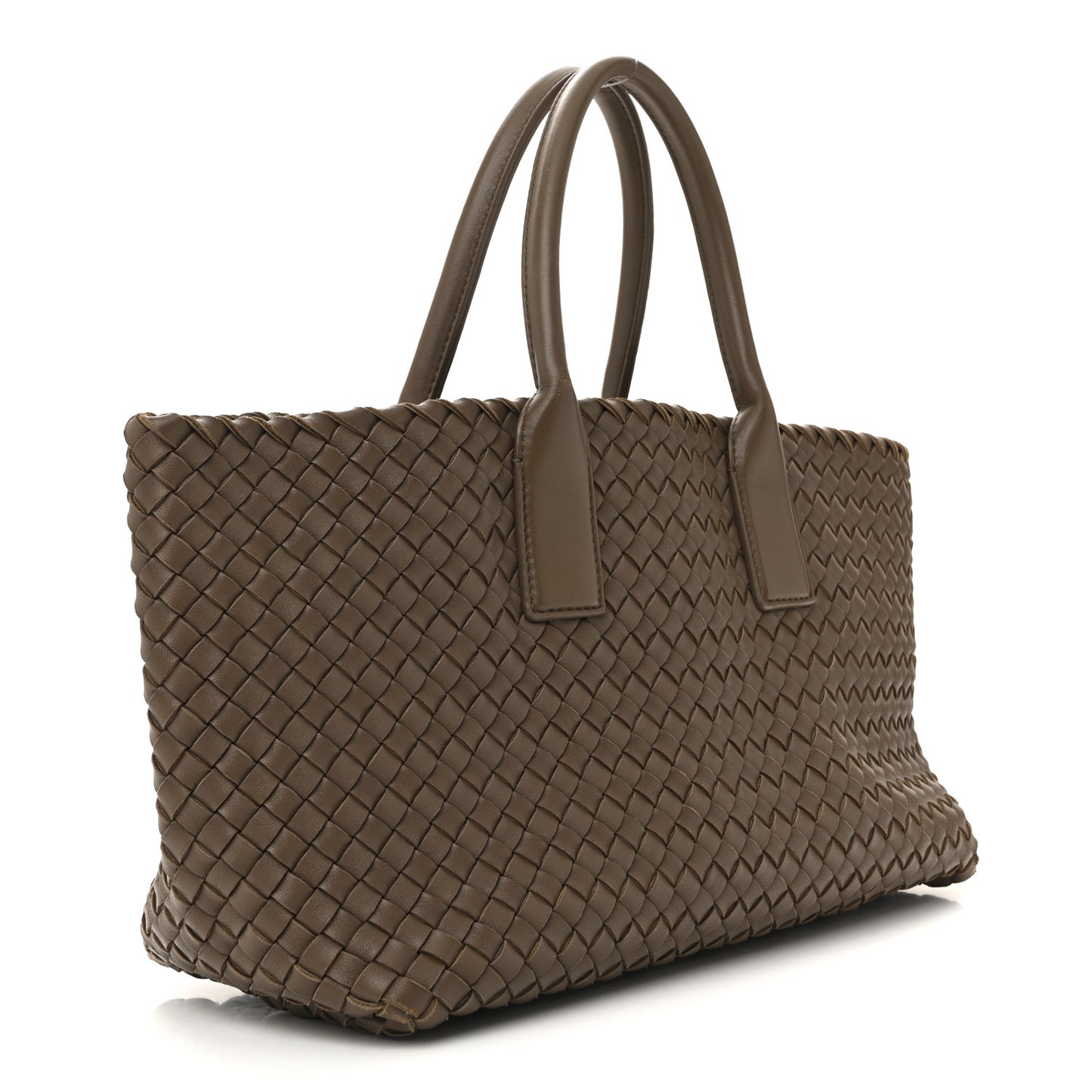 Lambskin Intreccio Small Cabat Taupe