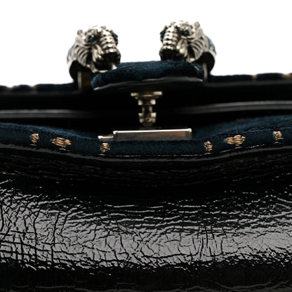 Gucci Velvet Skipper Crystal GG Monogram Small Dionysus Shoulder Bag Blue Beige Black 11 of 11