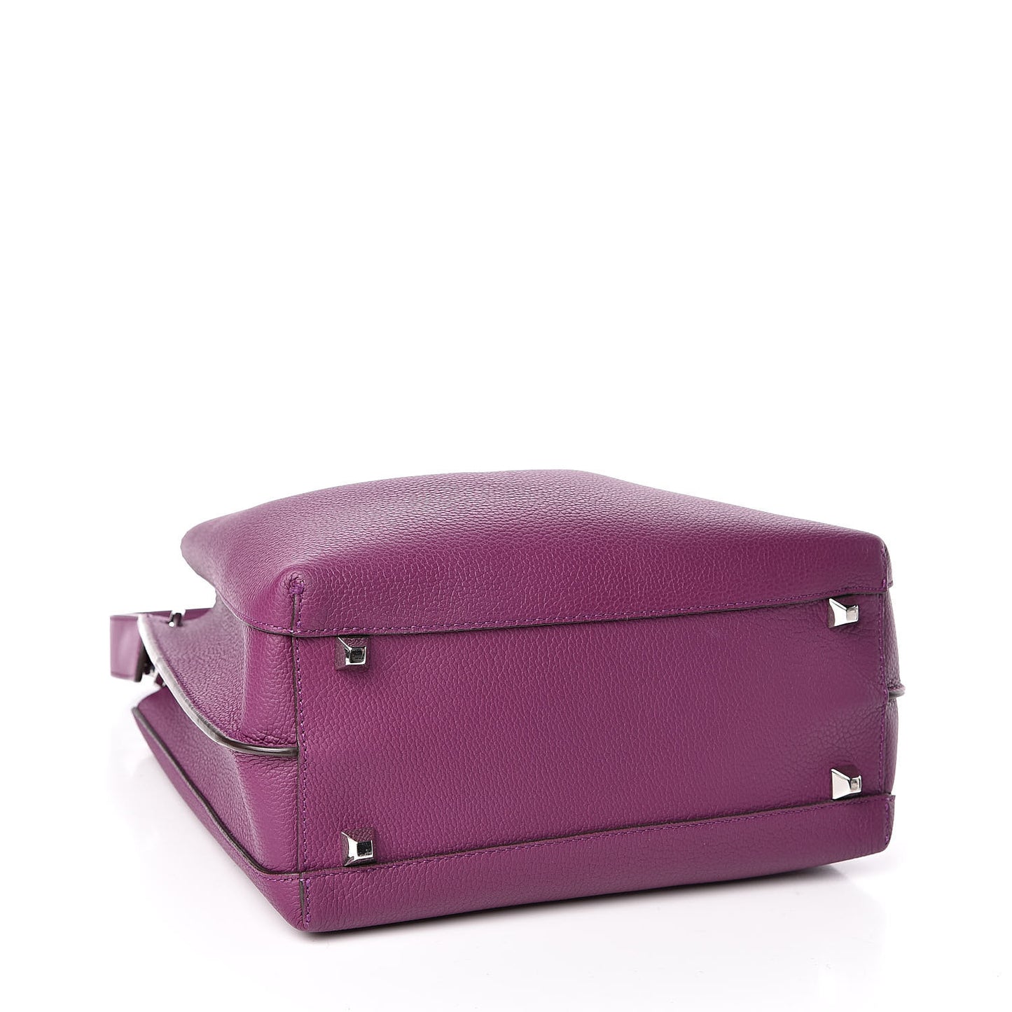 Grained Calfskin Medium Milla Hobo Purple