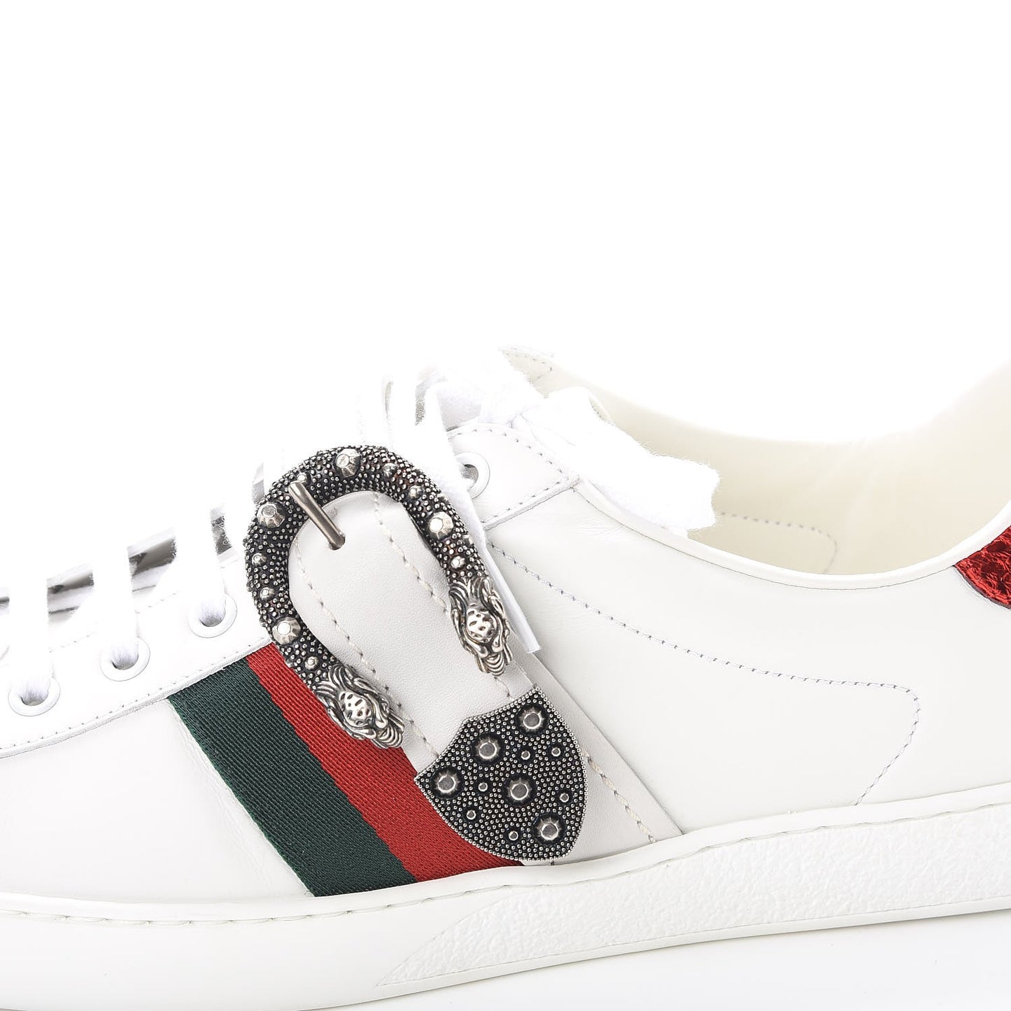 Calfskin Ayers Web Mens Dionysus Ace Sneakers 11 White