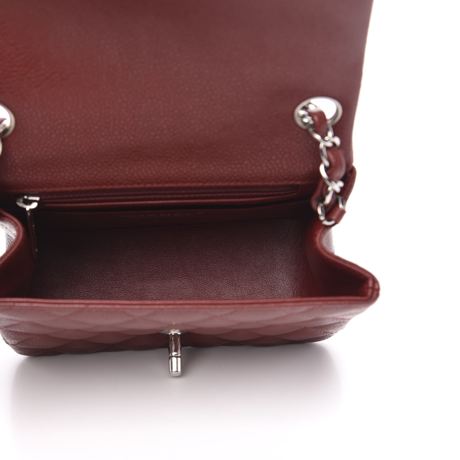 Chanel Caviar Quilted Mini Square Flap Red 5 of 12