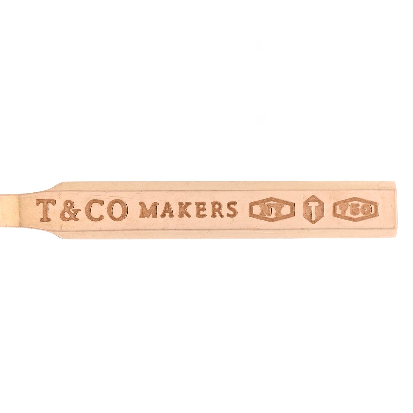 18K Rose Gold Makers Bar Pendant Necklace