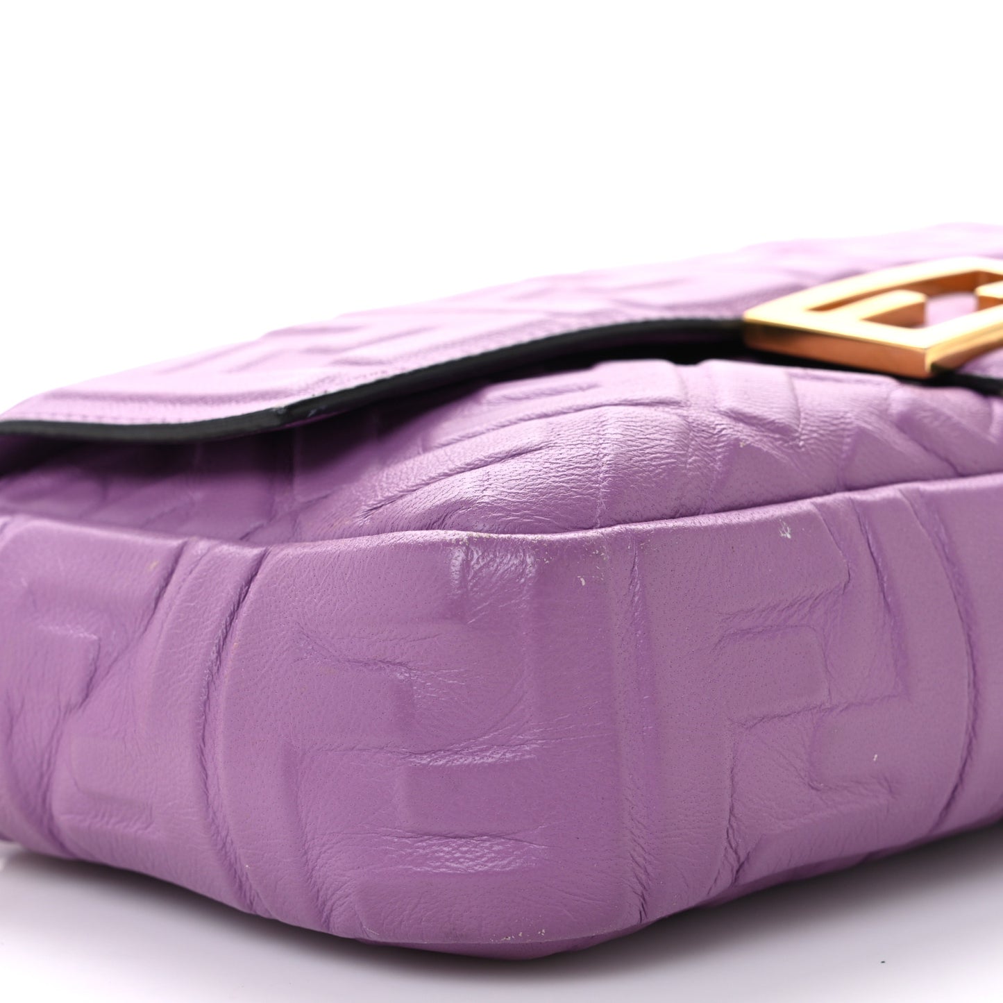 Nappa FF 1974 Embossed Baguette Agapanto