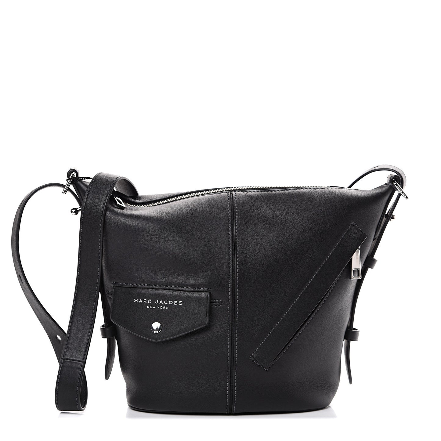 Calfskin Sling Shoulder Bag Black